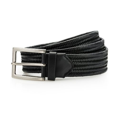 Asquith & Fox Leather Braid Belt Black